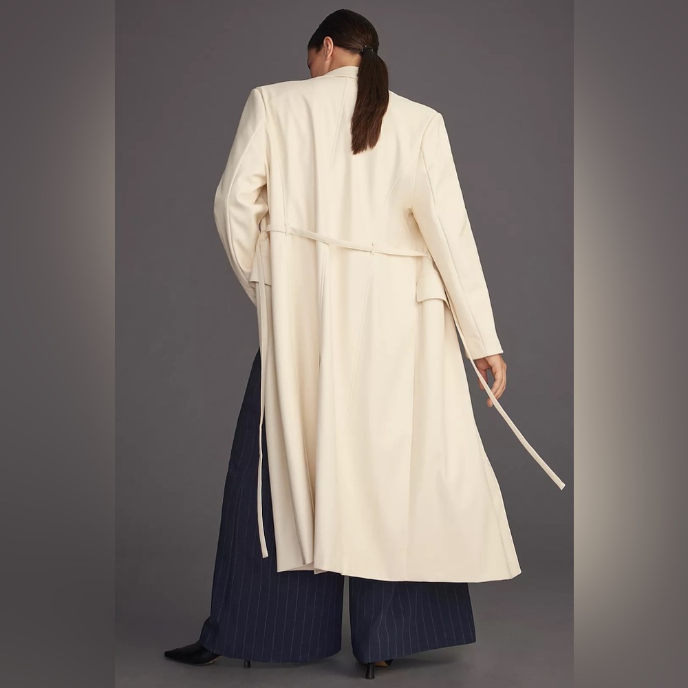 Anthropologie Avec Les Filles Faux Leather Trench Coat - Picture 12 of 13